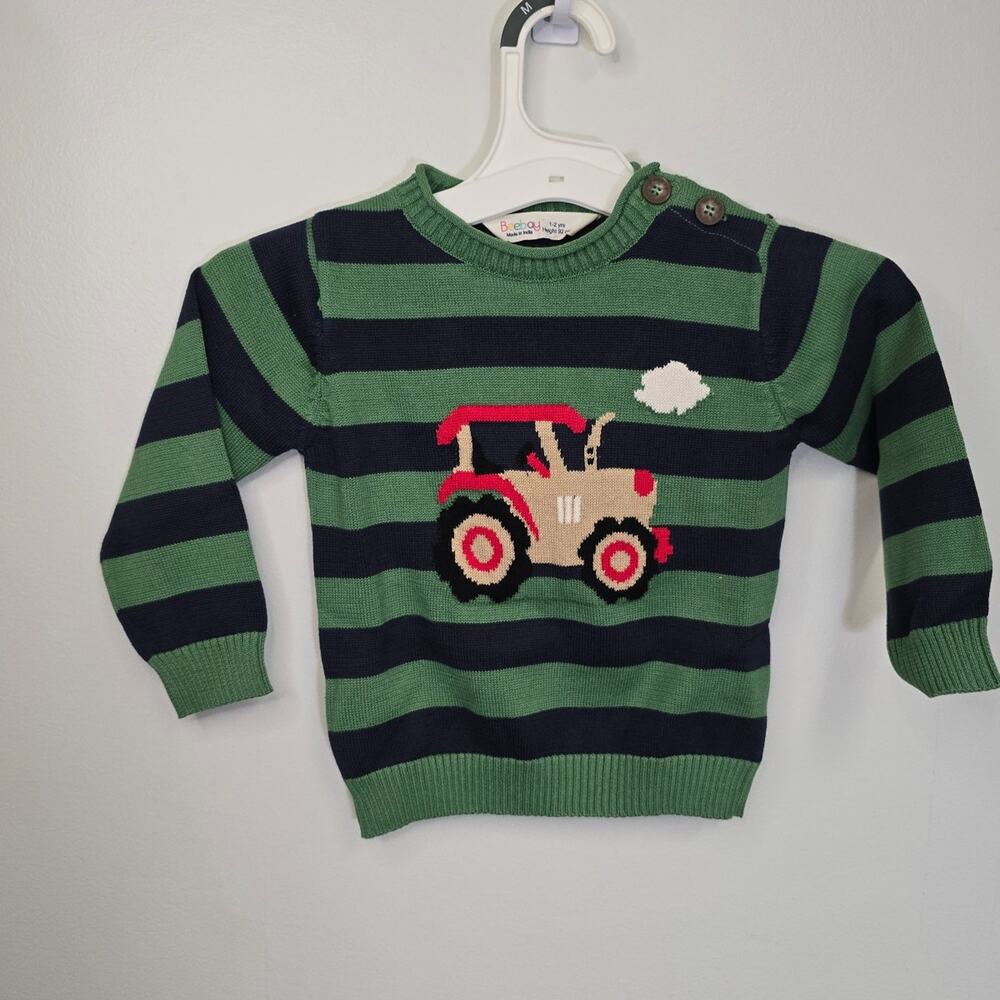 Beebay tractor sweater 1-2 Years NWT